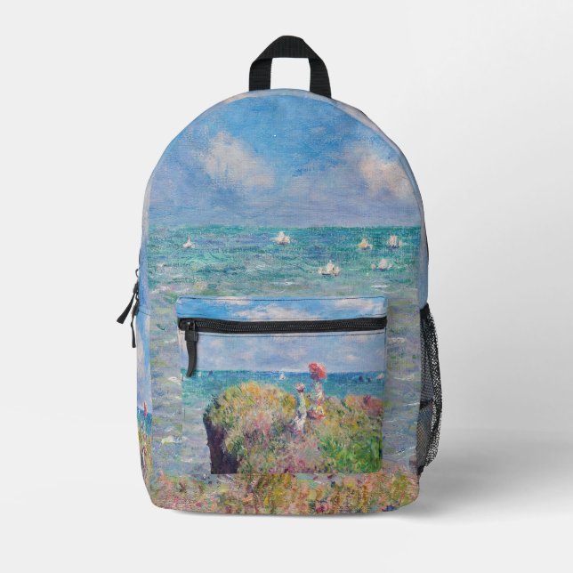 Claude Monet - Cliff Walk in Pourville Bedruckter Rucksack (Vorderseite)