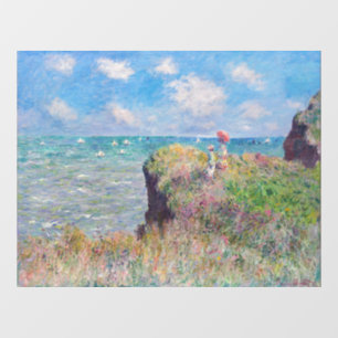 Claude Monet - Cliff Walk in Pourville Fensteraufkleber