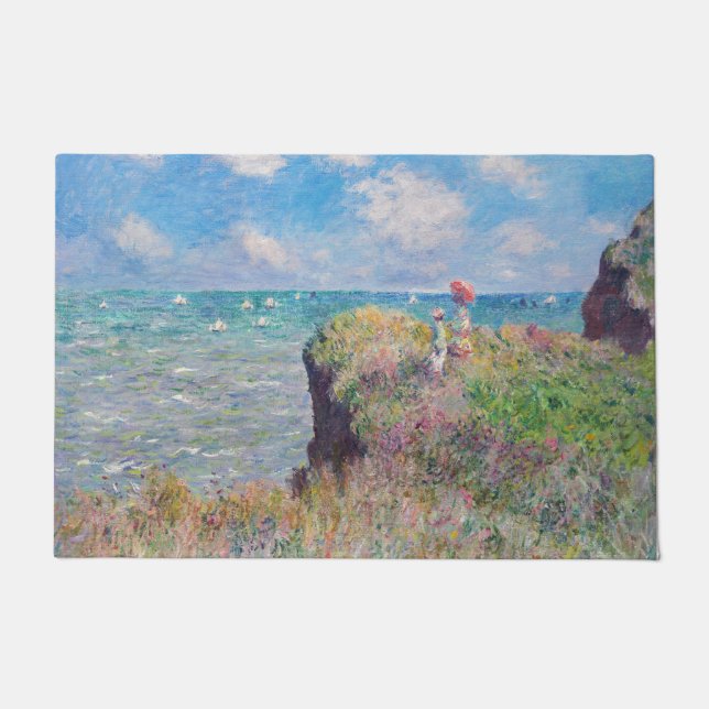 Claude Monet - Cliff Walk in Pourville Fußmatte (Vorderseite)