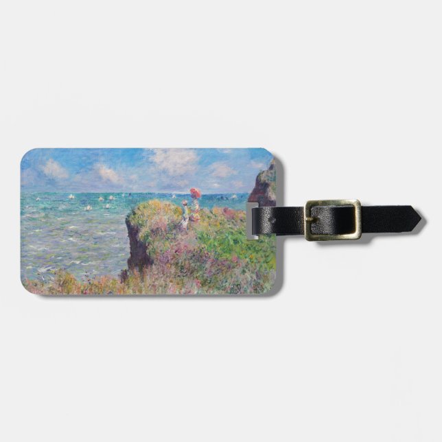 Claude Monet - Cliff Walk in Pourville Gepäckanhänger (Vorderseite horizontal)