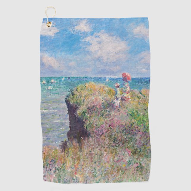 Claude Monet - Cliff Walk in Pourville Golfhandtuch (Vorderseite)