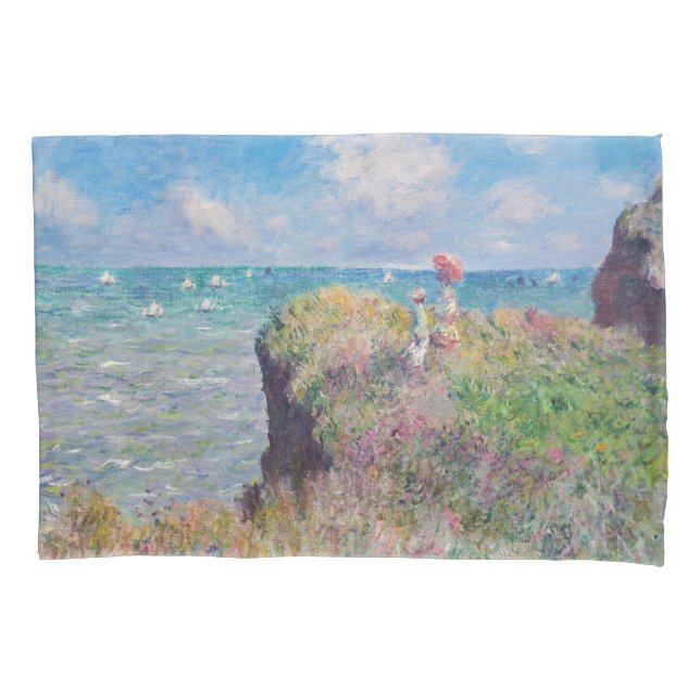Claude Monet - Cliff Walk in Pourville Kissenbezug (Vorderseite)