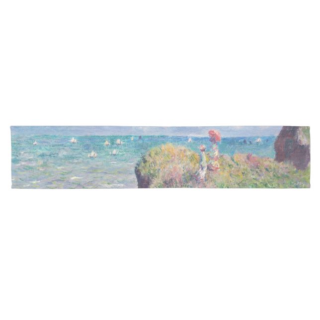 Claude Monet - Cliff Walk in Pourville Kurzer Tischläufer (Horizontal)