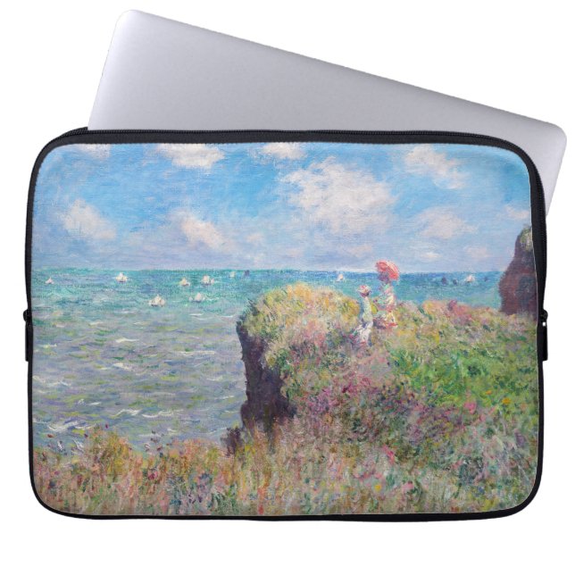 Claude Monet - Cliff Walk in Pourville Laptopschutzhülle (Vorderseite)