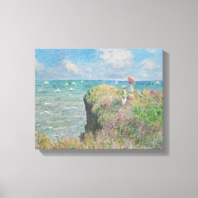 Claude Monet - Cliff Walk in Pourville Leinwanddruck (Vorderseite)