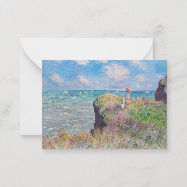 Claude Monet - Cliff Walk in Pourville Mitteilungskarte (Vorderseite)