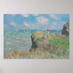 Claude Monet - Cliff Walk in Pourville Poster