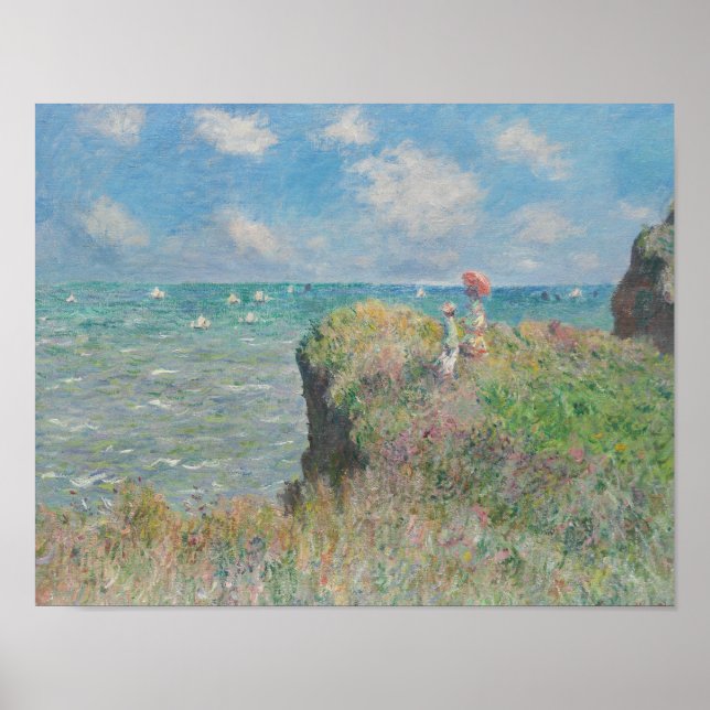 Claude Monet - Cliff Walk in Pourville Poster (Vorne)