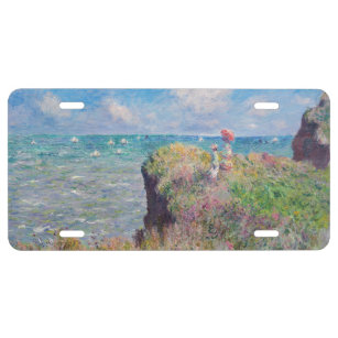 Claude Monet - Cliff Walk in Pourville US Nummernschild