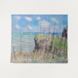 Claude Monet - Cliff Walk in Pourville Wandteppich