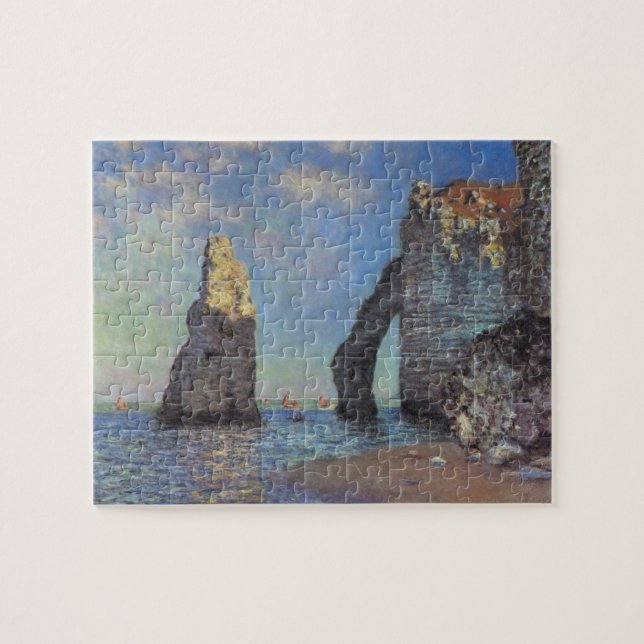Claude Monet Cliffs von Etretat Impressionist Pain (Horizontal)