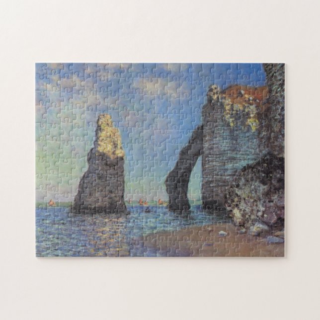 Claude Monet Cliffs von Etretat Impressionist Pain (Horizontal)