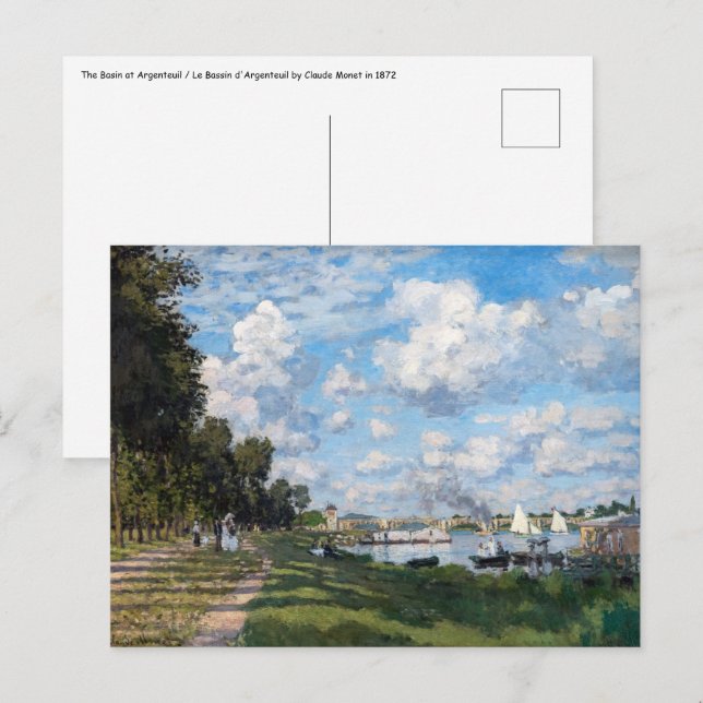 Claude Monet - Das Becken in Argentinien Postkarte (Vorne/Hinten)