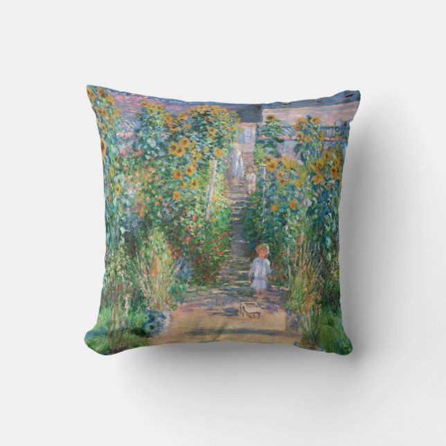 Claude Monet das der Garten-Malerei-Kissen des Kissen (Vorderseite)