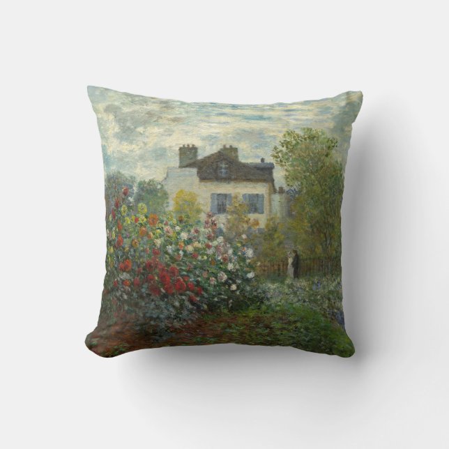 Claude Monet das der Garten-Malerei-Kissen des Kissen (Vorderseite)