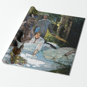 Claude Monet - Das Frühstück im Freien, rechtes Pa Geschenkpapier