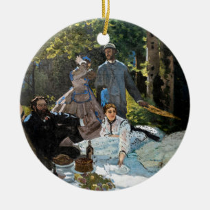 Claude Monet - Das Frühstück im Freien, rechtes Pa Keramik Ornament