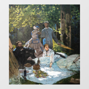 Claude Monet - Das Frühstück im Grünen, rechtes Pa Fensteraufkleber