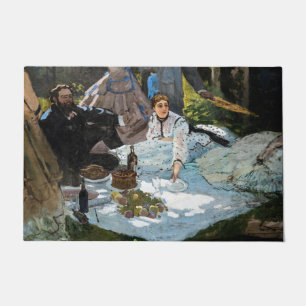 Claude Monet - Das Frühstück im Grünen, rechtes Pa Fußmatte