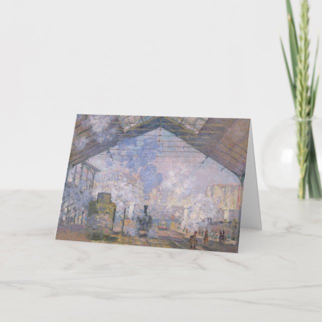 Claude Monet | das Gare St. Lazare, 1877 Karte (Vorderseite)