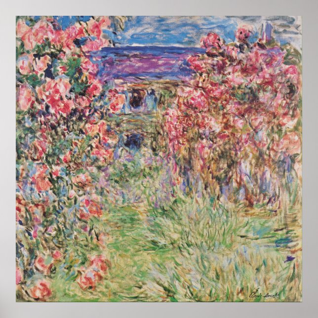 Claude Monet Das Haus unter den Rose GalleryHD Poster (Vorne)