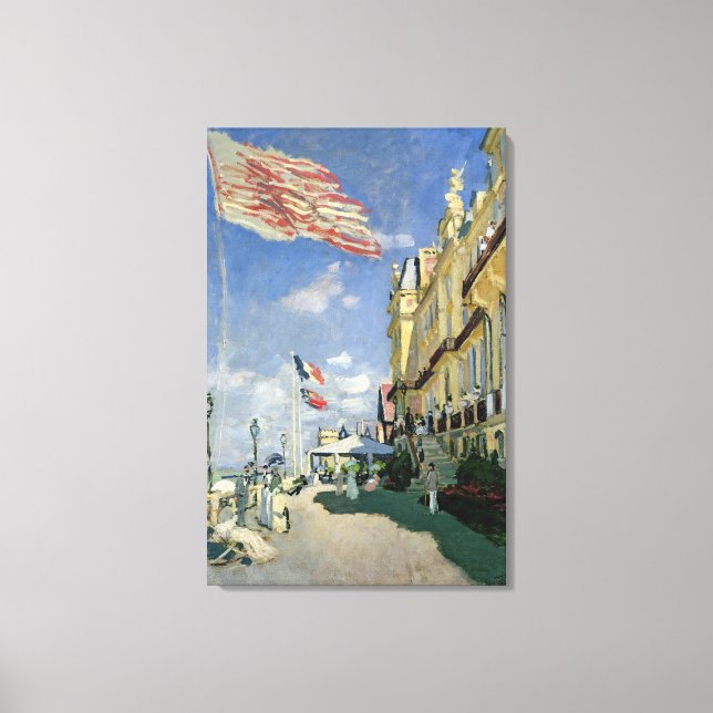 Claude Monet | Das Hotel des Roches Noires Leinwanddruck (Vorderseite)