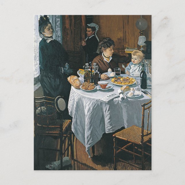 Claude Monet - Das Luncheon-Gemälde Postkarte (Vorderseite)