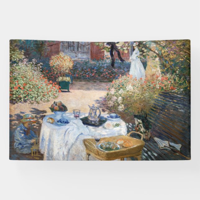 Claude Monet - Das Mittagessen, dekorative Tafel Banner (Horizontal)