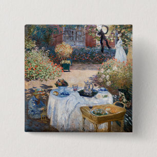 Claude Monet - Das Mittagessen, dekorative Tafel Button