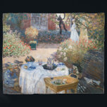 Claude Monet - Das Mittagessen, dekorative Tafel Fleecedecke<br><div class="desc">Luncheon,  dekorative Tafel / Le dejeuner,  panneau dekoratif - Claude Monet,  1873</div>