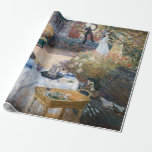 Claude Monet - Das Mittagessen, dekorative Tafel Geschenkpapier<br><div class="desc">Luncheon,  dekorative Tafel / Le dejeuner,  panneau dekoratif - Claude Monet,  1873</div>