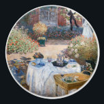 Claude Monet - Das Mittagessen, dekorative Tafel Keramikknauf<br><div class="desc">Luncheon,  dekorative Tafel / Le dejeuner,  panneau dekoratif - Claude Monet,  1873</div>