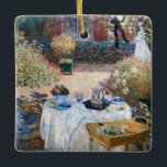 Claude Monet - Das Mittagessen, dekorative Tafel Keramikornament<br><div class="desc">Luncheon,  dekorative Tafel / Le dejeuner,  panneau dekoratif - Claude Monet,  1873</div>