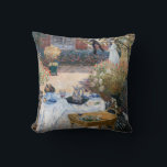 Claude Monet - Das Mittagessen, dekorative Tafel Kissen<br><div class="desc">Luncheon,  dekorative Tafel / Le dejeuner,  panneau dekoratif - Claude Monet,  1873</div>