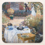 Claude Monet - Das Mittagessen, dekorative Tafel Rechteckiger Pappuntersetzer<br><div class="desc">Luncheon,  dekorative Tafel / Le dejeuner,  panneau dekoratif - Claude Monet,  1873</div>