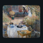 Claude Monet - Das Mittagessen, dekorative Tafel Schneidebrett<br><div class="desc">Luncheon,  dekorative Tafel / Le dejeuner,  panneau dekoratif - Claude Monet,  1873</div>