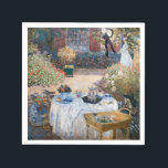 Claude Monet - Das Mittagessen, dekorative Tafel Serviette<br><div class="desc">Luncheon,  dekorative Tafel / Le dejeuner,  panneau dekoratif - Claude Monet,  1873</div>