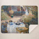 Claude Monet - Das Mittagessen, dekorative Tafel Sherpadecke<br><div class="desc">Luncheon,  dekorative Tafel / Le dejeuner,  panneau dekoratif - Claude Monet,  1873</div>