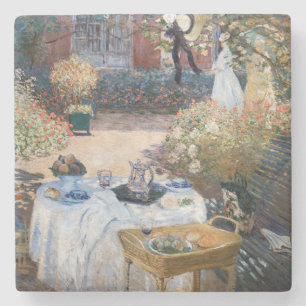 Claude Monet - Das Mittagessen, dekoratives Paneel Steinuntersetzer