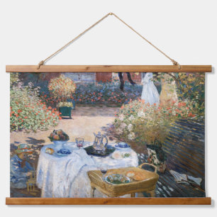 Claude Monet - Das Mittagessen, dekoratives Paneel Wandteppich Mit Holzrahmen
