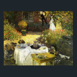 Claude Monet: Das Mittagessen Poster<br><div class="desc">Ein weiteres schönes klassisches Sommerposter mit einer Lunch-Szene,  gemalt vom französischen impressionistischen Maler Claude Monet. com</div>