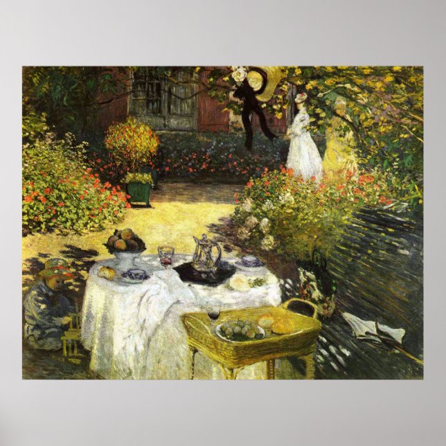 Claude Monet: Das Mittagessen Poster (Vorne)