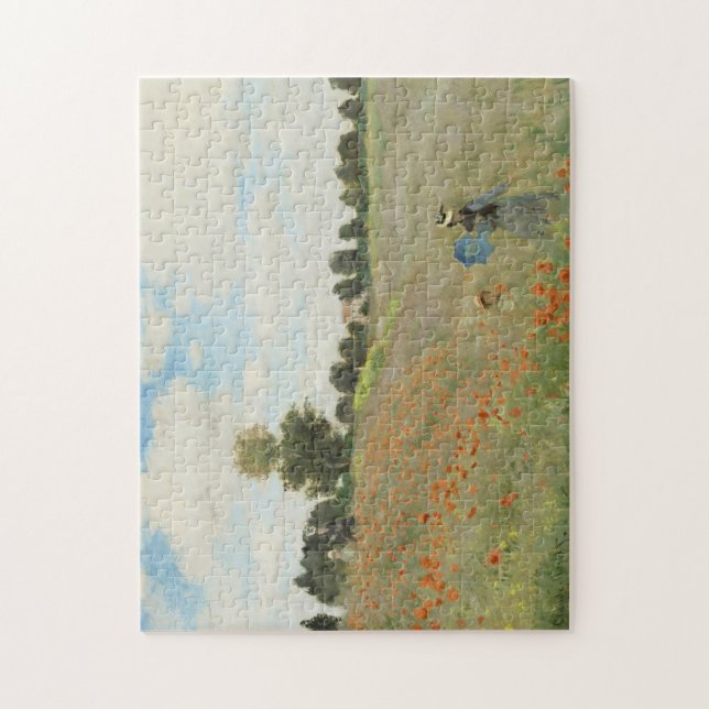 Claude Monet Das Mohnfeld bei Argenteuil Kunst (Vertikal)