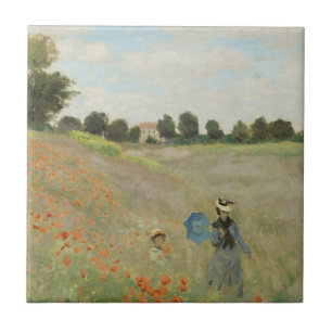 Claude Monet Das Mohnfeld bei Argenteuil Kunst Fliese