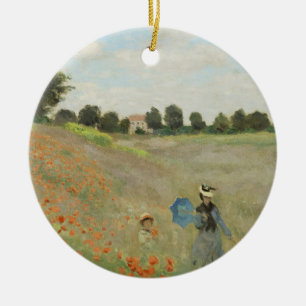 Claude Monet Das Mohnfeld bei Argenteuil Kunst Keramik Ornament
