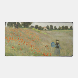 Claude Monet Das Mohnfeld bei Argenteuil Kunst Schreibtischunterlage