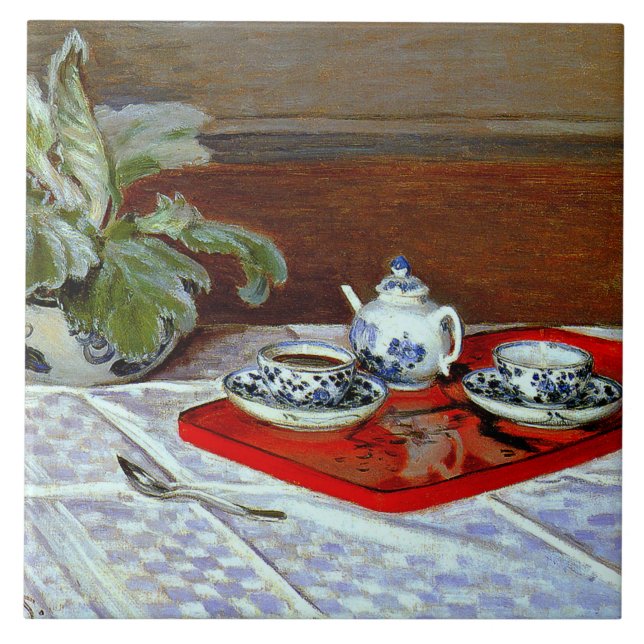 Claude Monet - Das Teeservice, Fliese (Vorderseite)