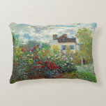Claude Monet - Der argentinische Künstlergarten Dekokissen<br><div class="desc">The Artist's Garden in Argenteuil / A Corner of the Garden with Dahlias - Claude Monet,  Oil on Leinwand,  1873</div>