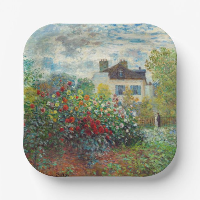 Claude Monet - Der argentinische Künstlergarten Pappteller (Vorderseite)