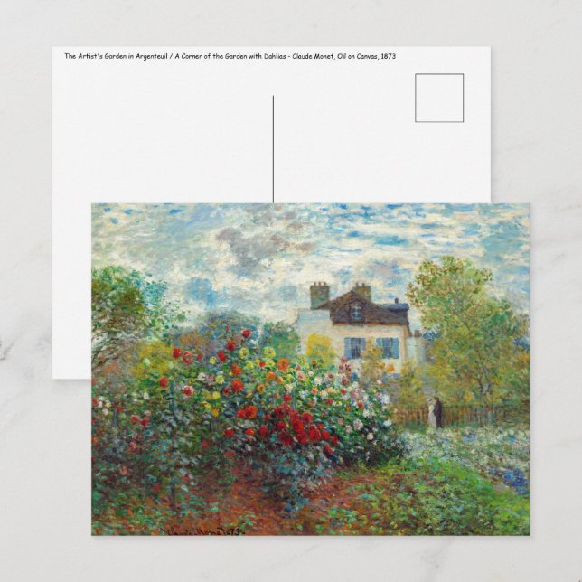 Claude Monet - Der argentinische Künstlergarten Postkarte (Vorne/Hinten)